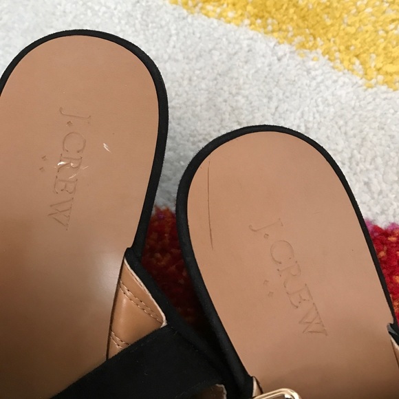 J. Crew Darcy Black Suede Wedge Sandals SOLD OUT 7 - Picture 7 of 8